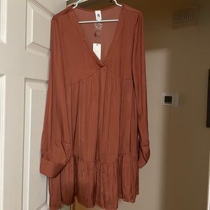 Silk baby doll dress